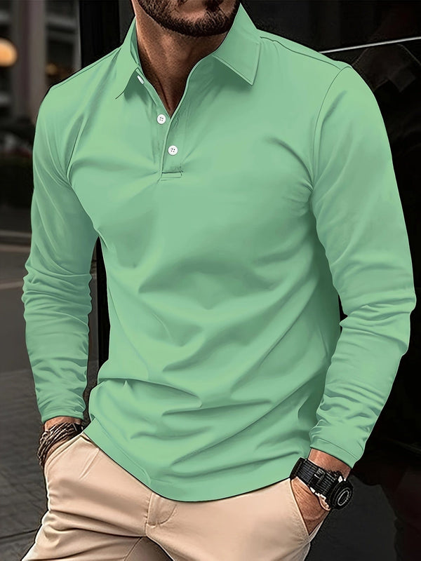 Heren Poloshirt met Lange Mouwen